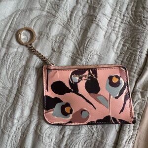 Kate Spade Peach and Black Floral Key Holder